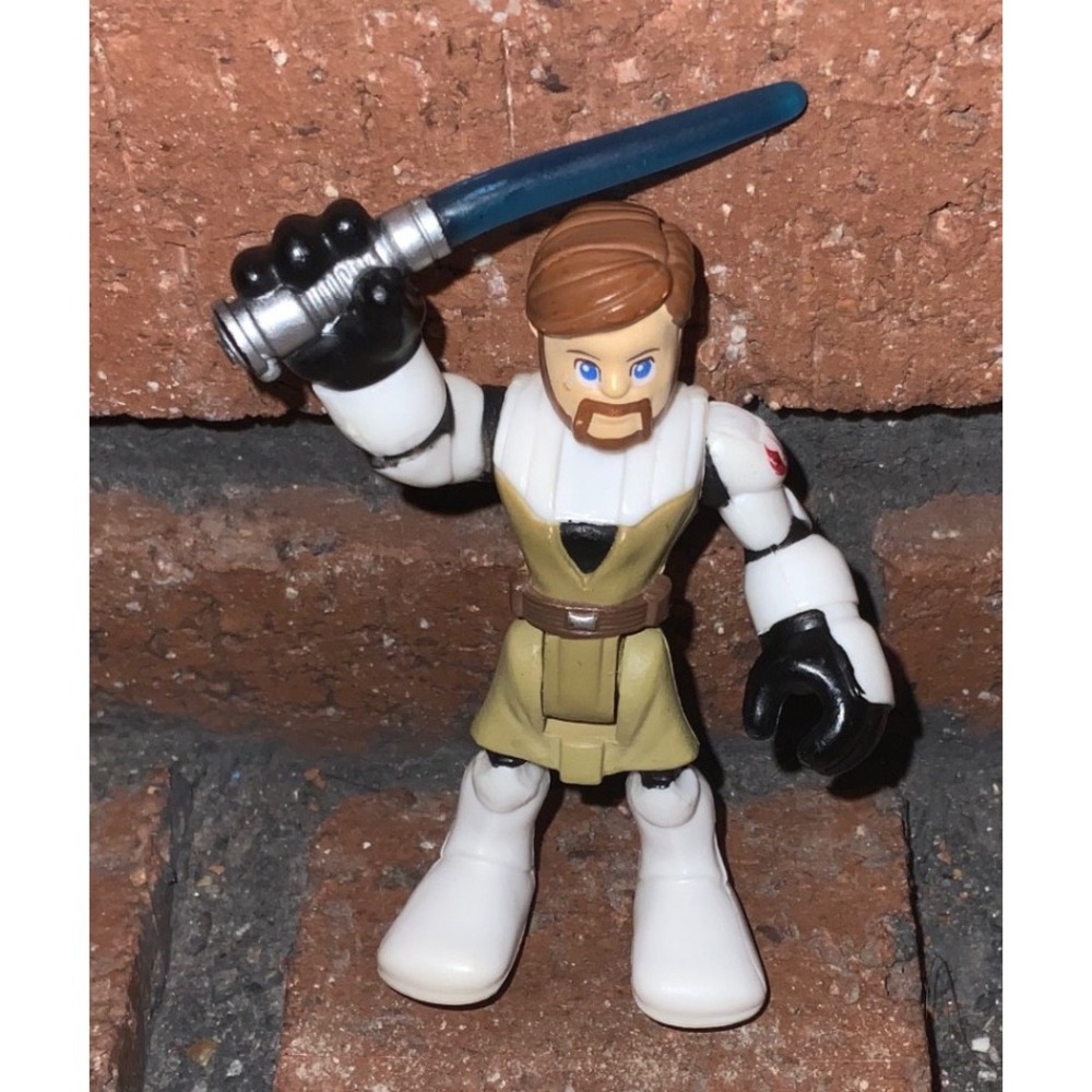 Star Wars Galactic Heroes Obi-Wan Kenobi Clone Wars Armor Blue Lightsaber Figure